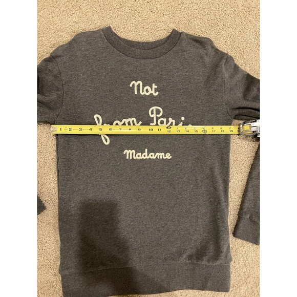 Drole de Monsieur Grey 'Not From Paris Madame' Sweatshirt Sweater Size Small - Picture 8 of 10